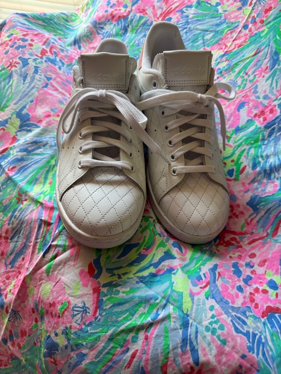 adidas Shoes - Rare Stan Smith Adidas White Quilted Lace-Up Sneakers